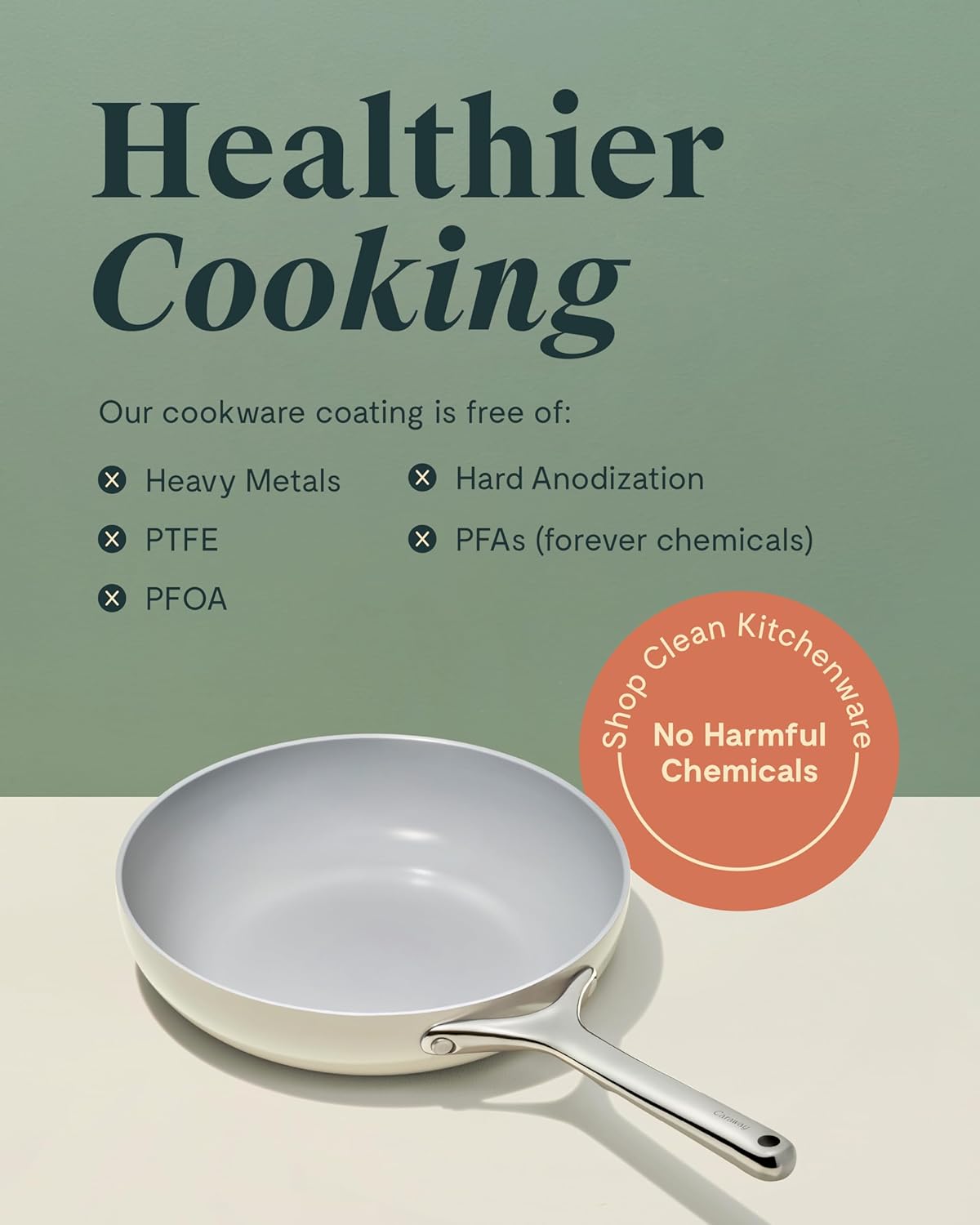 Caraway Fry Pan Duo - Nonstick Ceramic Frying Pan (8" & 10.5”) - Non Toxic, PTFE & PFOA Free - Oven Safe & Compatible with All Stovetops (Gas, Electric & Induction) - Marigold