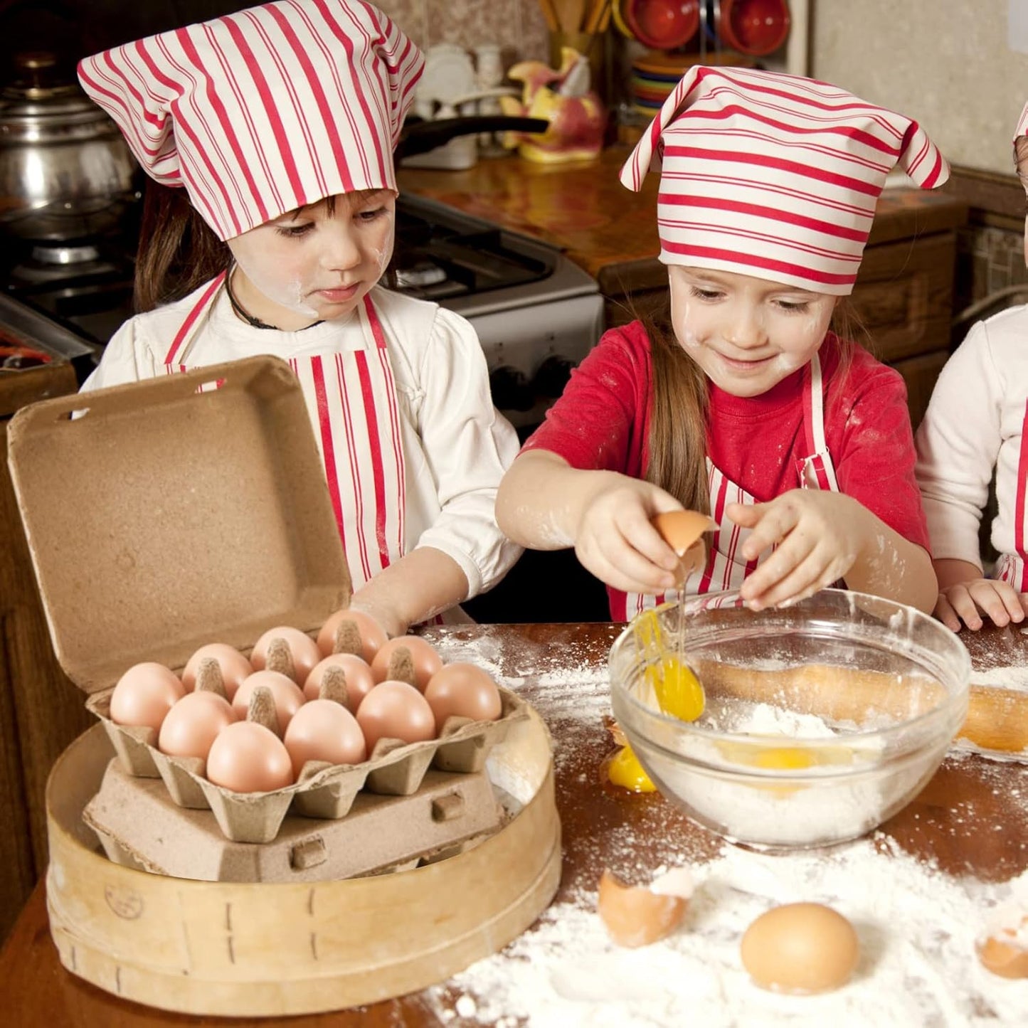 Rtteri 100 Pieces Paper Pulp Egg Cartons 3x4 Style Vintage Blank Egg Cartons for Fresh Duck Quail Storage Kitchen Family Farmhouse