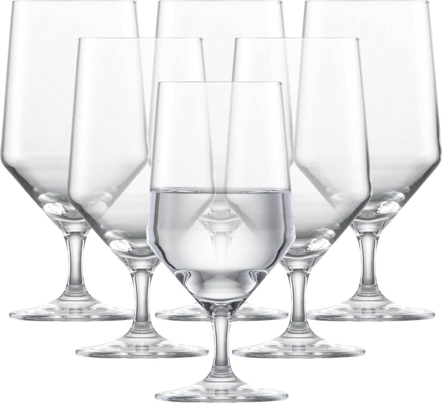 ZWIESEL GLAS Pure Water Glass (Set of 6), Drinking Glasses for Water, Dishwasher-Safe Machine-Made Tritan Crystal Glasses, Made in Germany (15 Ounce)