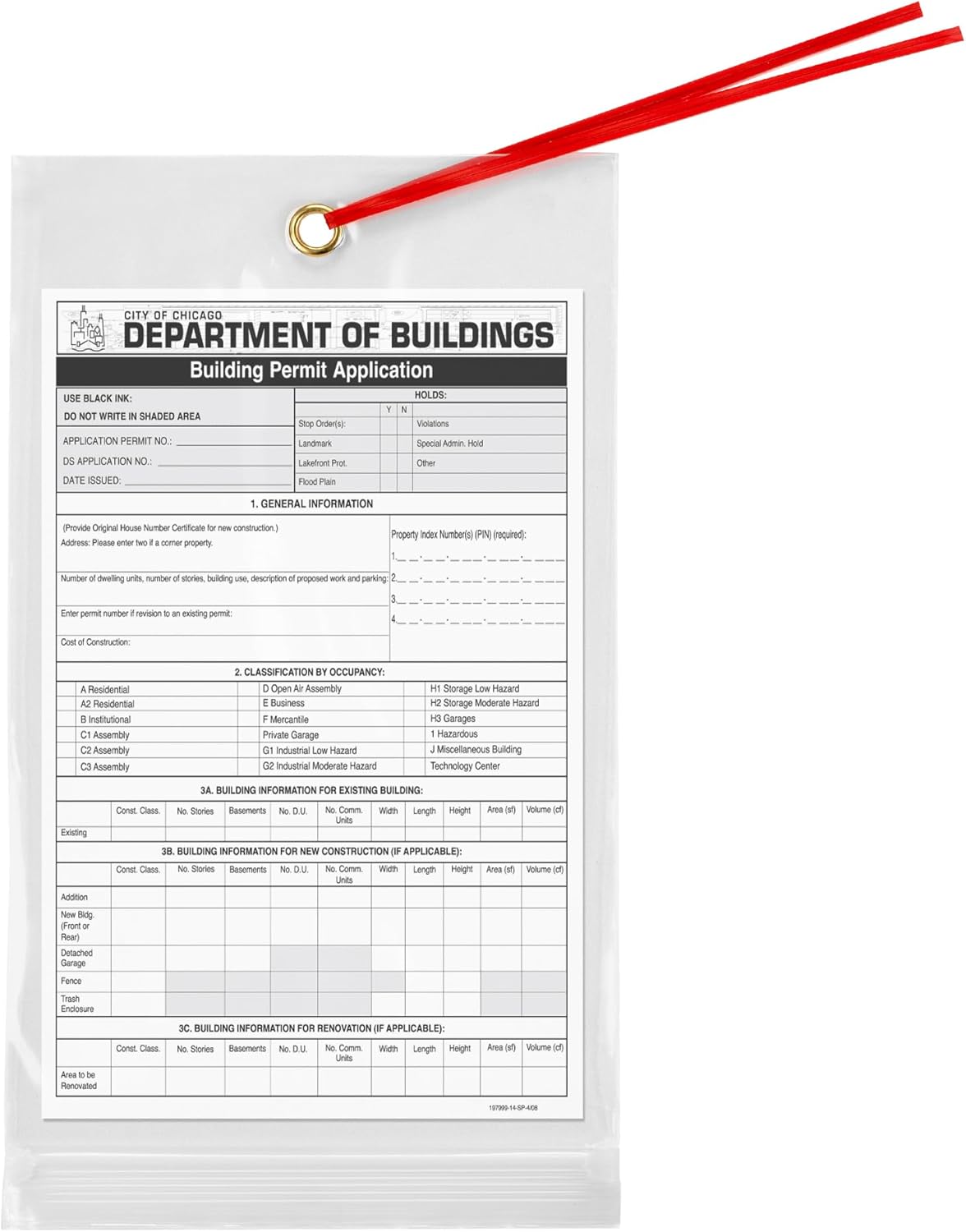 GPI - 5.75" x 11" Recloasbale Zip Bags with Bottom Hang-hole & Pre-inserted 12" Twist-tie. 4 Mil Heavy-duty Resealable Zipper Baggy with Grommet/Metal Eyelet for Hanging (Insert Size 5x9.5) 100 Pack