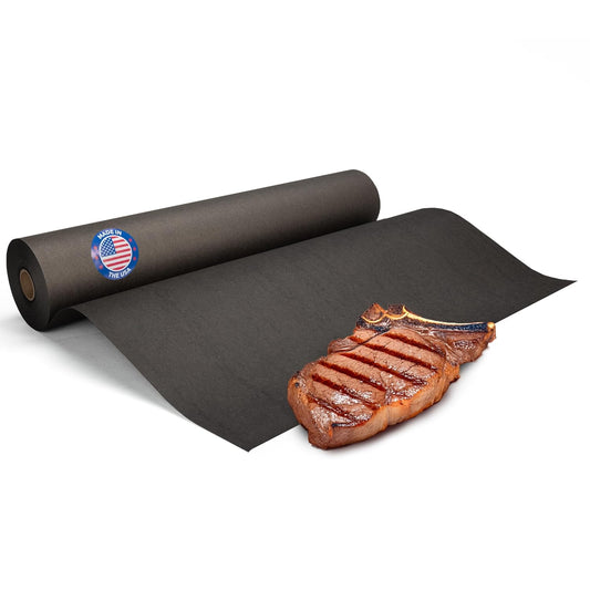 Black Butcher Paper 18" x 2160" (180 feet) - USA-Made Natural Butcher Paper Roll for Meat and Fish - Uncoated, Unwaxed & Food-Grade Material for Grilling - BBQ Papers for Smoking by IDL Packaging