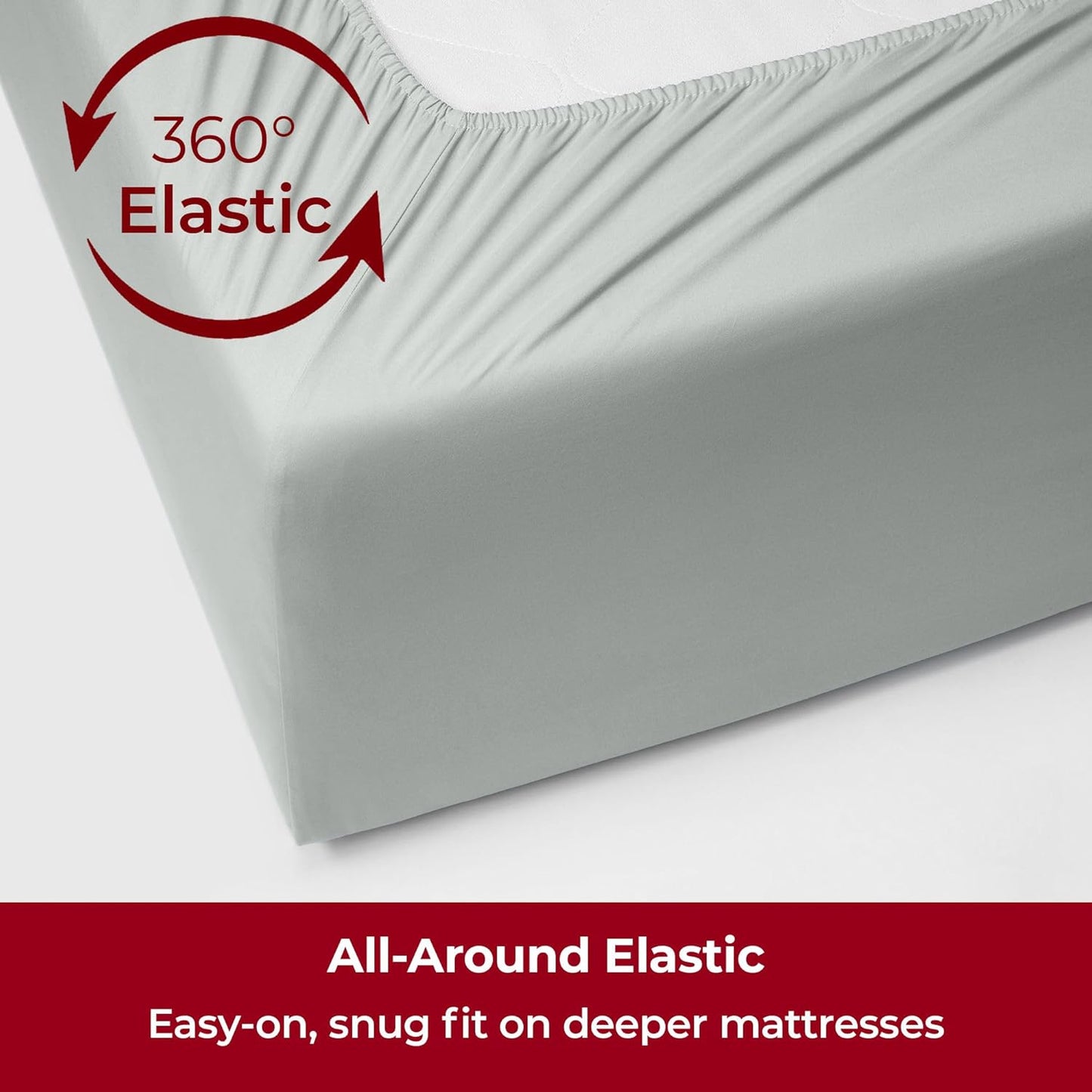 Mellanni Extra Deep California King Sheets - 4 PC Iconic Collection Bedding - Hotel Luxury, Ultra Soft, Cooling Bed Sheets - Wrinkle, Fade, Stain Resistant (Cal King, Spa Mint)