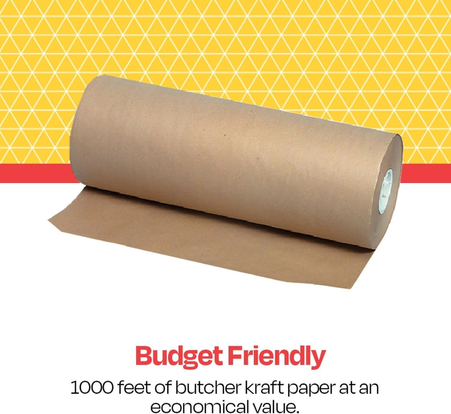 School Smart Butcher Kraft Paper Roll, 40 lb, 24 Inches x 1000 Feet, Brown