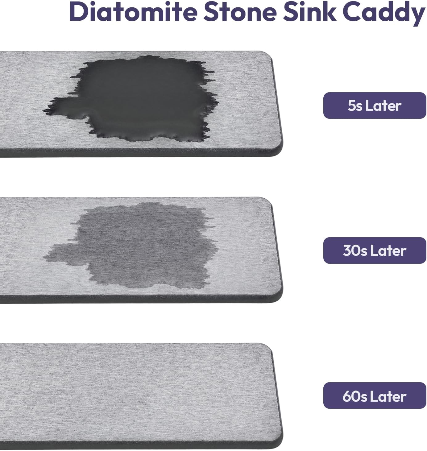 SWTYMIKI Kitchen Sink Caddy Organizer, Smiley Face Sponge Holder for Kitchen Sink, Instant Drying Sponge Holder with High Dish Brush Holder Organizer for Countertop, Silver