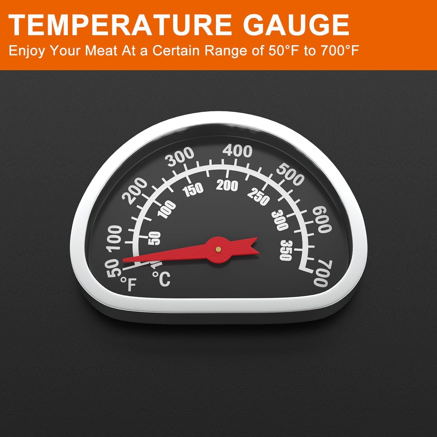 Hard Cover Hood with Temperature Gauge for Blackstone 17 inch Table Top Griddle, Hinged Lid for Blackstone 17" Front or Rear Grease Model, Black