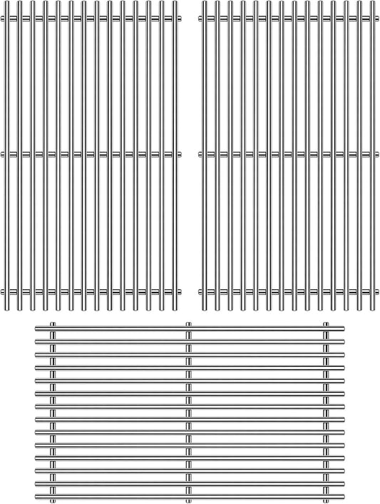Grill Grates Parts for Weber Genesis II E-410, Weber Grill Parts Genesis 2 S-410, E/S-415, E/S-435, LX E/S-440, 66089, 66097, Flavorizer Bars Grids BBQ Grill Replacement Accessories 18 Inch