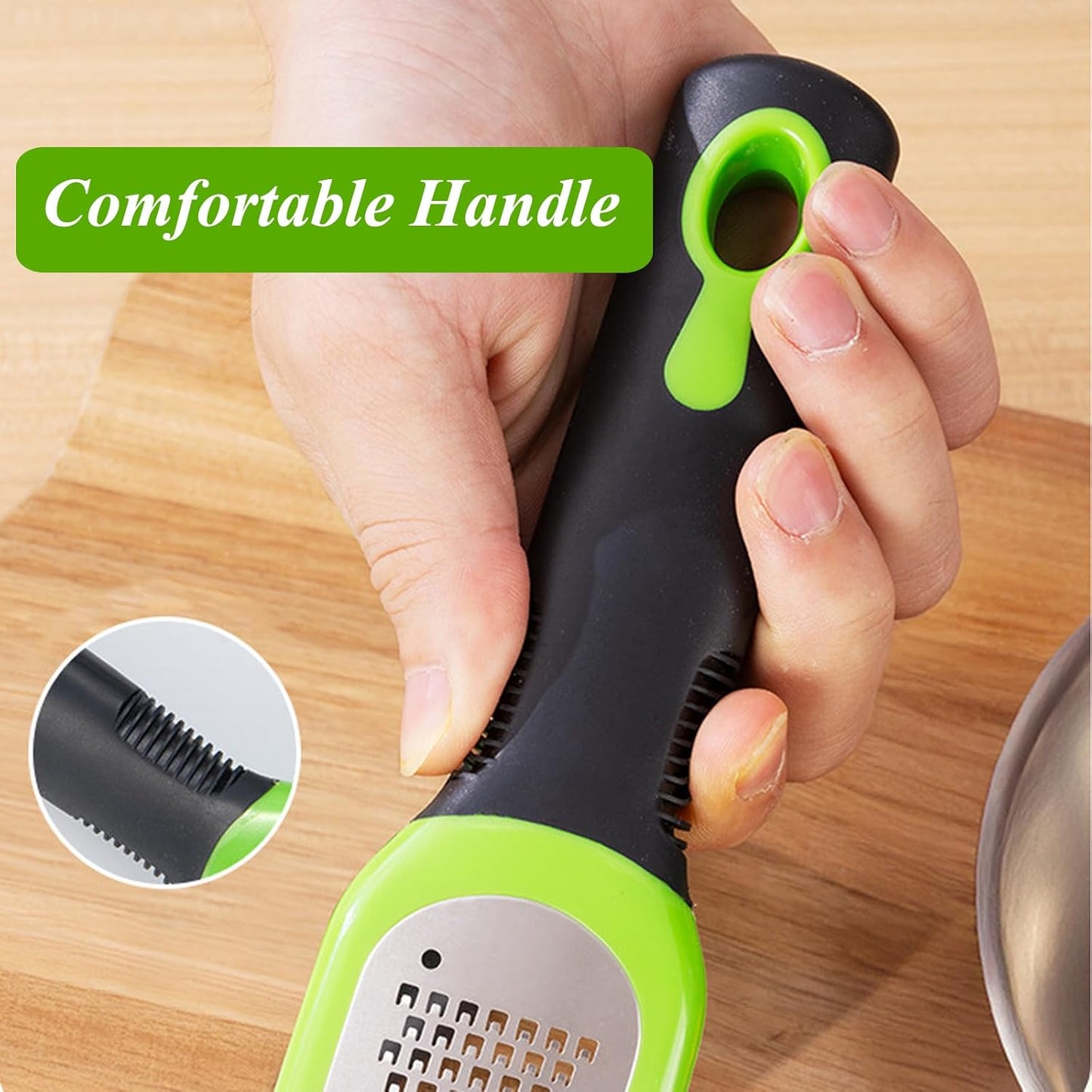 Zester Grater Set of 2, Cheese Grater for Kitchen Lemon Zester Tool Garlic Grater Ginger Grater, Kitchenaid Food Grater with Handle Handheld, Sharp Stainless Steel Blade with Protective Cover