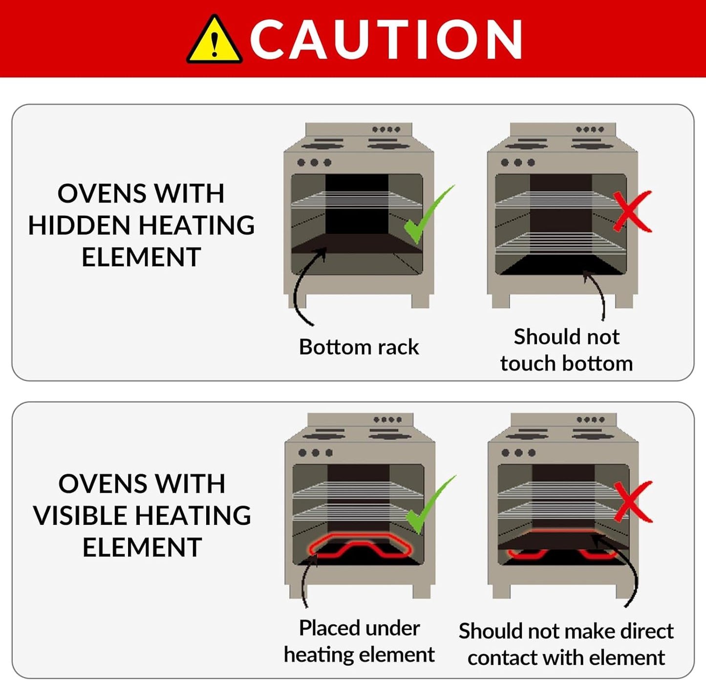Oven Liners for Bottom of Electric Gas Oven - 3Pack Large Heavy Duty Oven Mat, Non-Stick Oven Floor Protector Liner, Reusable Heat Resistant Stovetop Air Fryer Grill Baking Mat Easy to Clean 23"x15.7"