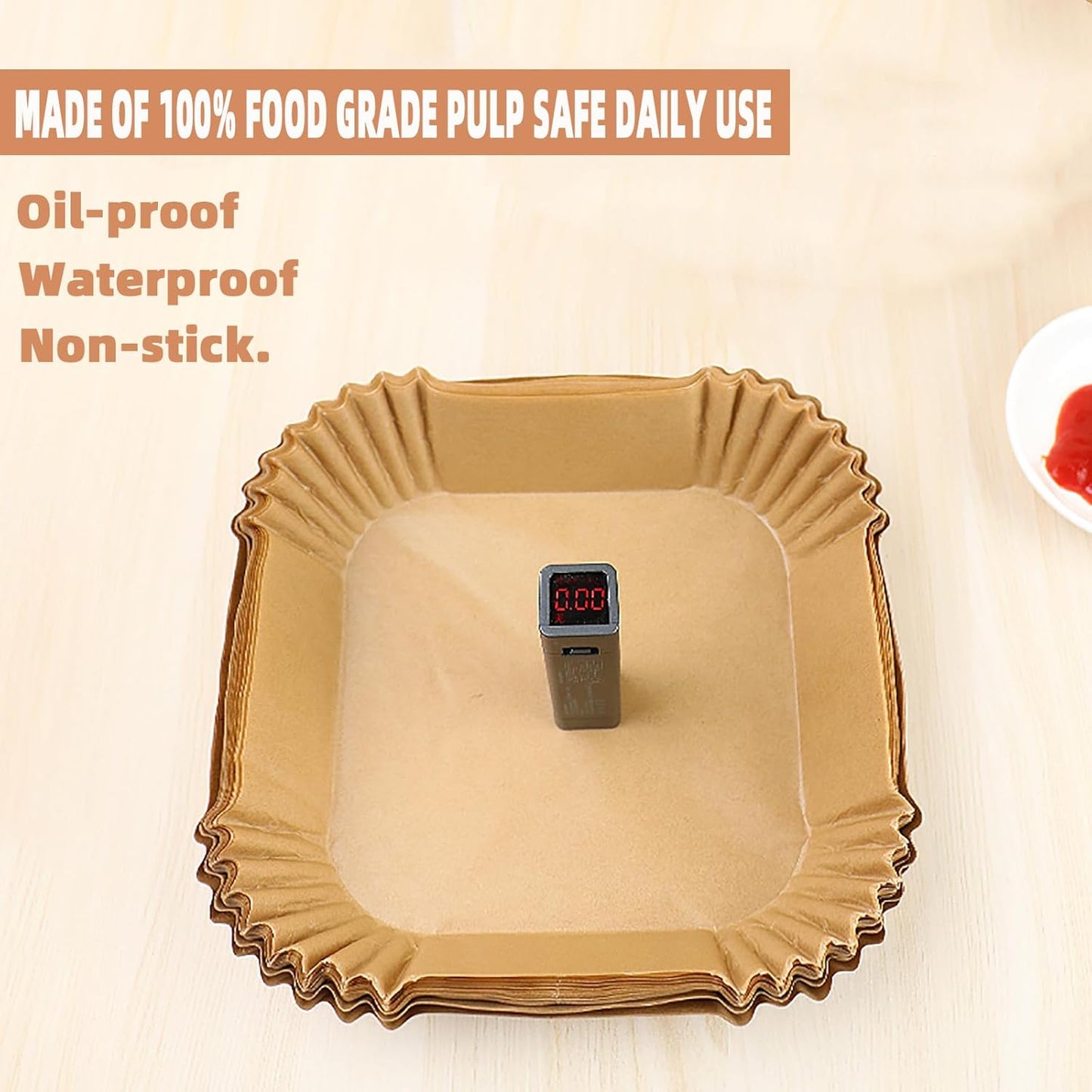 300PCS Air Fryer Liners Disposable for 5-8QT Air fryer,9 Inch Square Air Fryer Parchment Paper Liners for COSORI 5 6QT,Ninja 5/5.5 QT AF141/181,Paris Hilton 6-Quart,Chefman,Cuisinart,Instant Pot