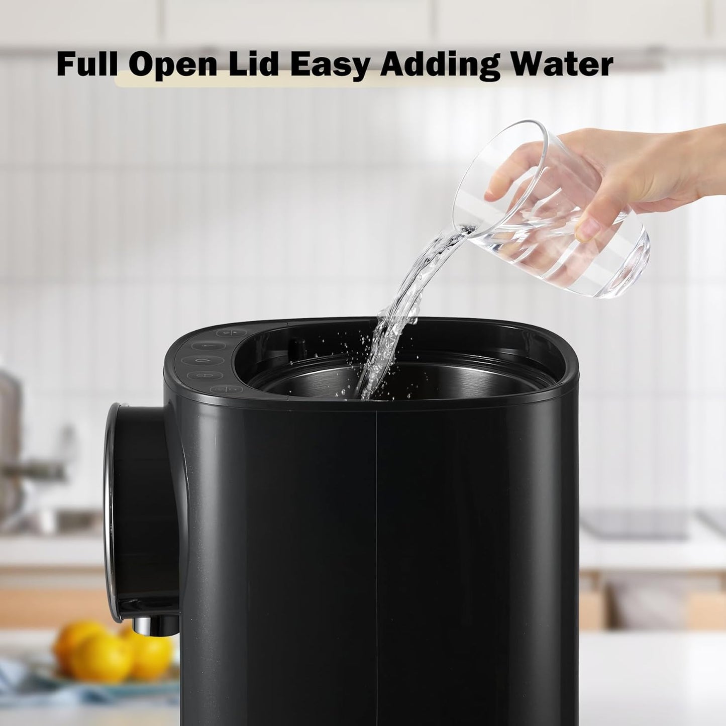 OCTAVO Water Boiler & Warmer 5 Liter, 304 Stainless Steel Water Tank, 700 Watt 6 Adjustable Water Temperature, LCD Touch Control Screen, Child Lock with Water Shortage Indicator