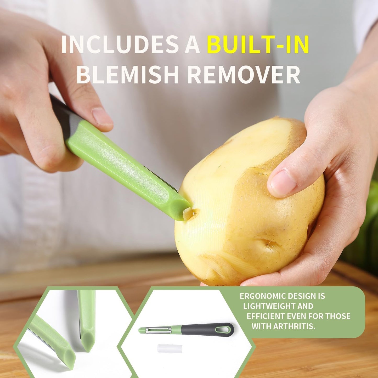 Fanmusic Swivel peelers - potato peelers，Fruit and vegetable peelers for kitchen (I)