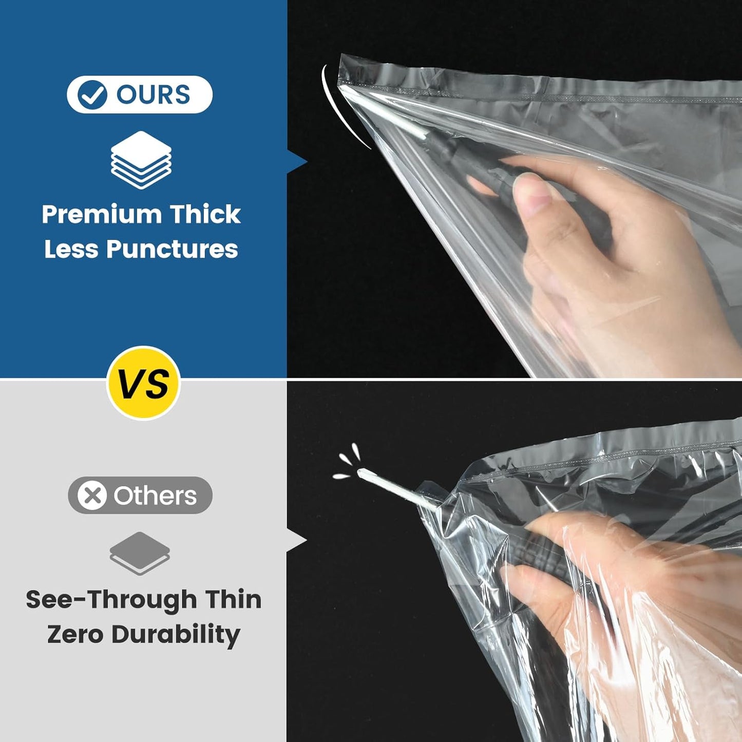 KOOC Slow Cooker Liners 14"x22" 10 Count Extra Large Size Disposable Pot Liners Christmas Cooking Bags Fit 6 qt to 10 qt Pot BPA Free Fresh Locking Seal Design