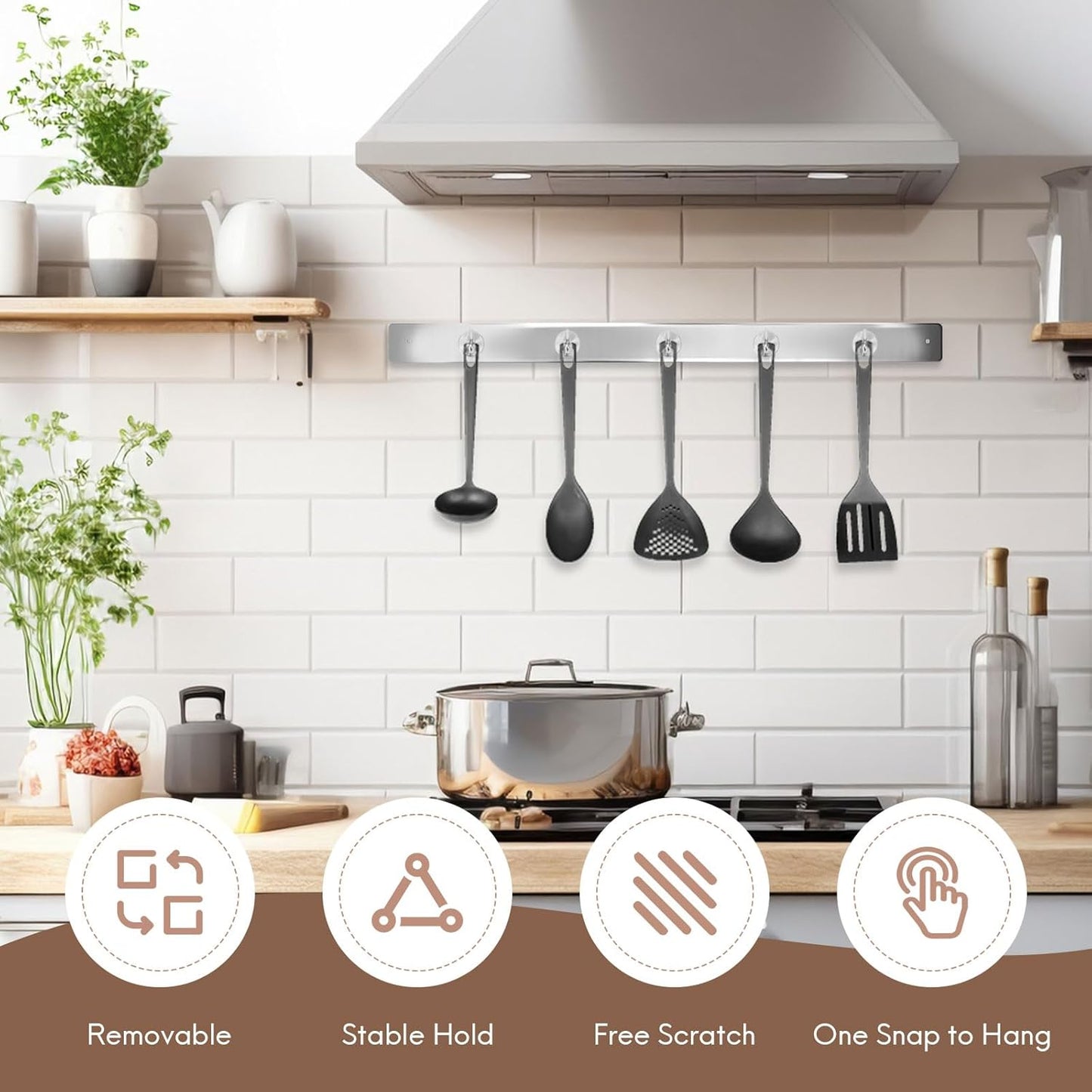 Neosmuk Magnetic Hooks Large Opening, Cruise Ship Essentials, 80lb+ Heavy Duty Magnetic Hooks for Cruise Cabins, Refrigerator, Grill, Hanging, and Travel | Extra Strong Must-Haves Magnet Hook,Silver