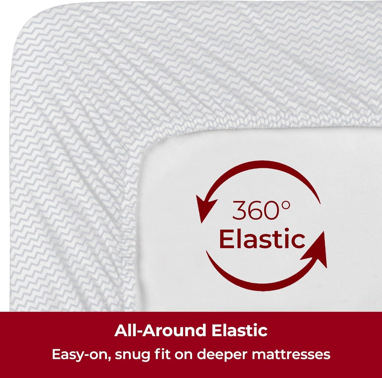 Mellanni Extra Deep Twin Sheets - 3 PC Iconic Collection Bedding - Hotel Luxury, Ultra Soft, Cooling Bed Sheets - Wrinkle, Fade, Stain Resistant (Twin, Chevron Gray)