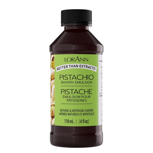 Lorann Oils Pistachio Bakery Emulsion: Genuine Pistachio Aroma, Perfect for Boosting Nutty Notes in Baked Goods, Gluten-Free, Keto-Friendly, Pistachio Extract Substitute Essential for Your Kitchen