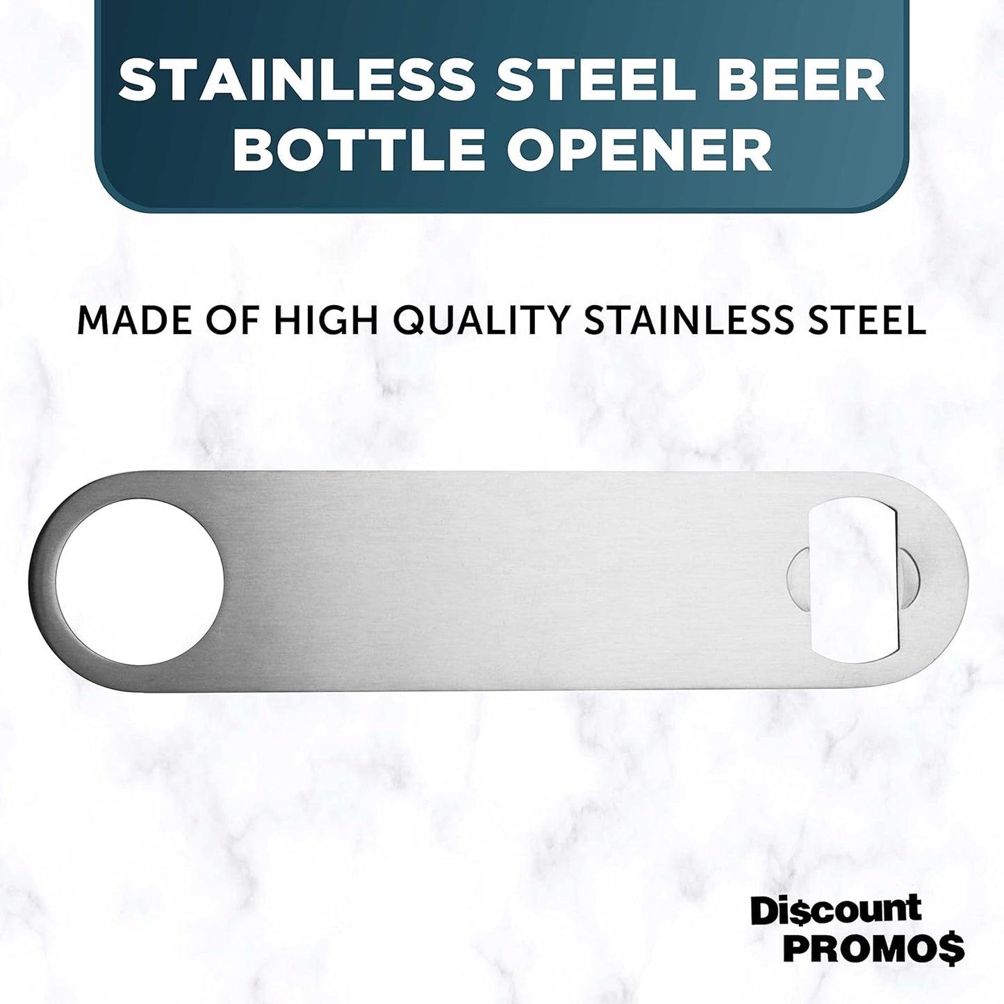 Stainless Steel Beer Bottle Openers Set of 10, Bulk Pack - Bartender Kit, Bar Accessories, Perfect for Parties, Indoor & Outdoor Events - Silver
