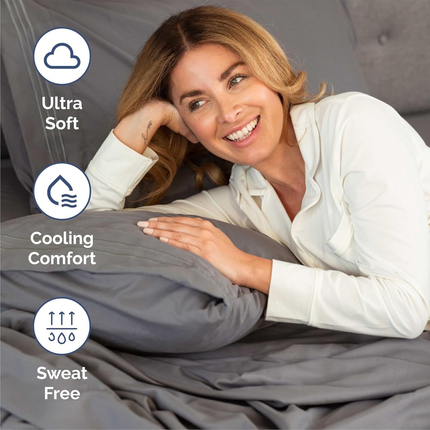 Queen Size 4 Piece Sheet Set - Comfy Breathable & Cooling Bed Sheets Set - Hotel Luxury Bedding for Women, Men, Kids, Teens, Boys & Girls - Deep Pockets, Soft and Wrinkle Free - Oeko-Tex - Dark Grey