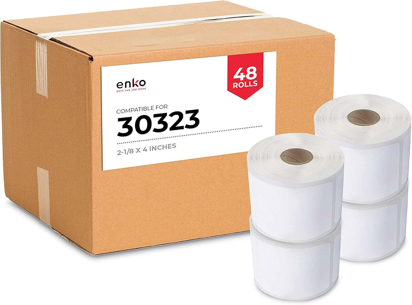 enKo (48 Rolls, 10,560 Labels) Address & Shipping Labels 30323 Compatible for Dymo LabelWriter (2-1/8 x 4")