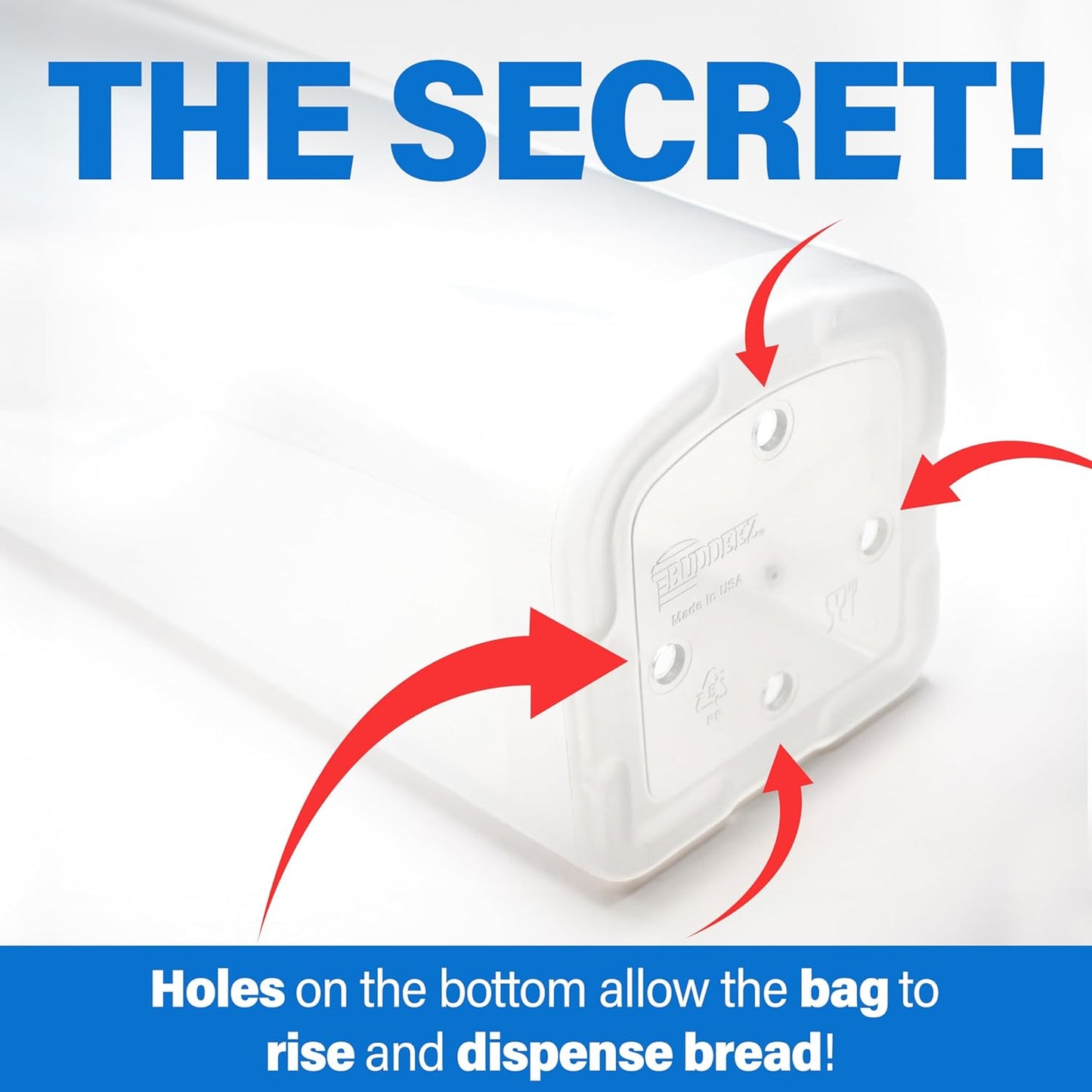 Buddeez Bread Buddy Bread Box – Red Lid, Pack of 2