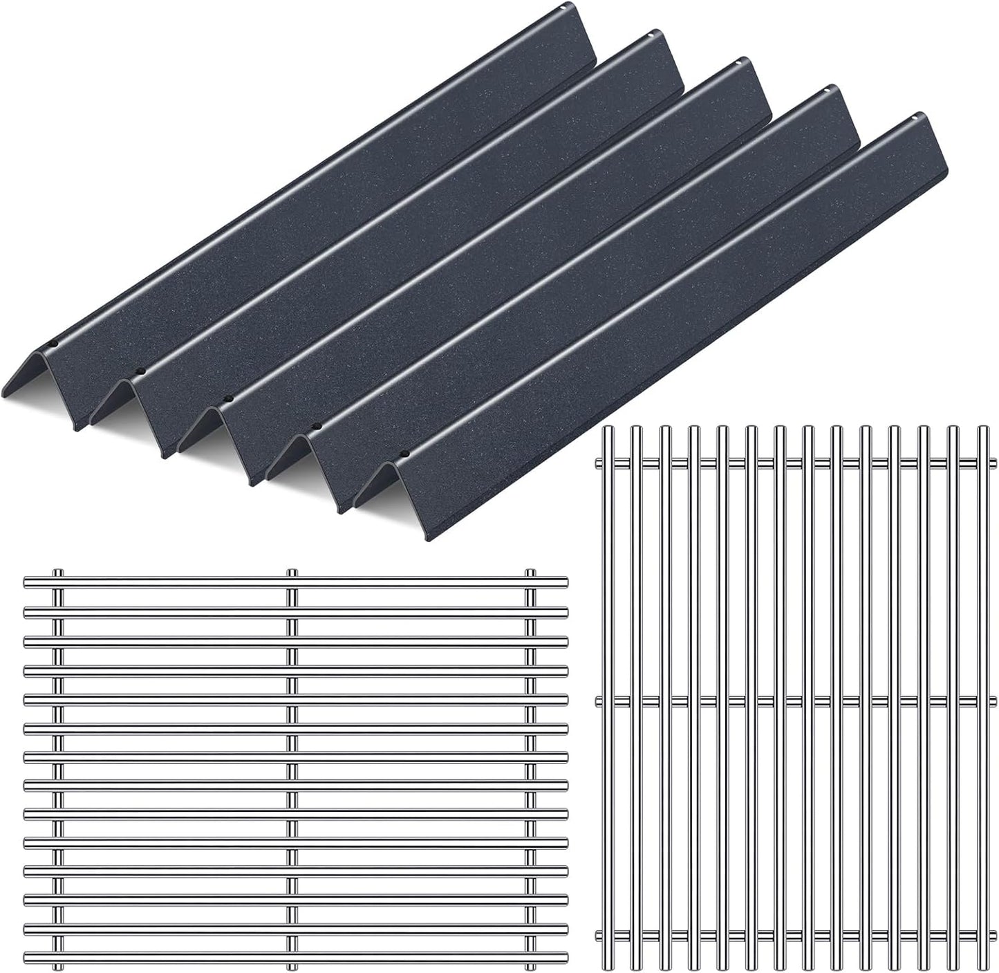 9MM Grill Grates Replacement Flavorizer Bars for 7535 7522 Weber Spirit Grill Spirit E-210, S-210, E-200, S-200, Weber Genesis Silver A, Spirit 500, Spirit 200 Series, 15” BBQ Grill Parts Grid