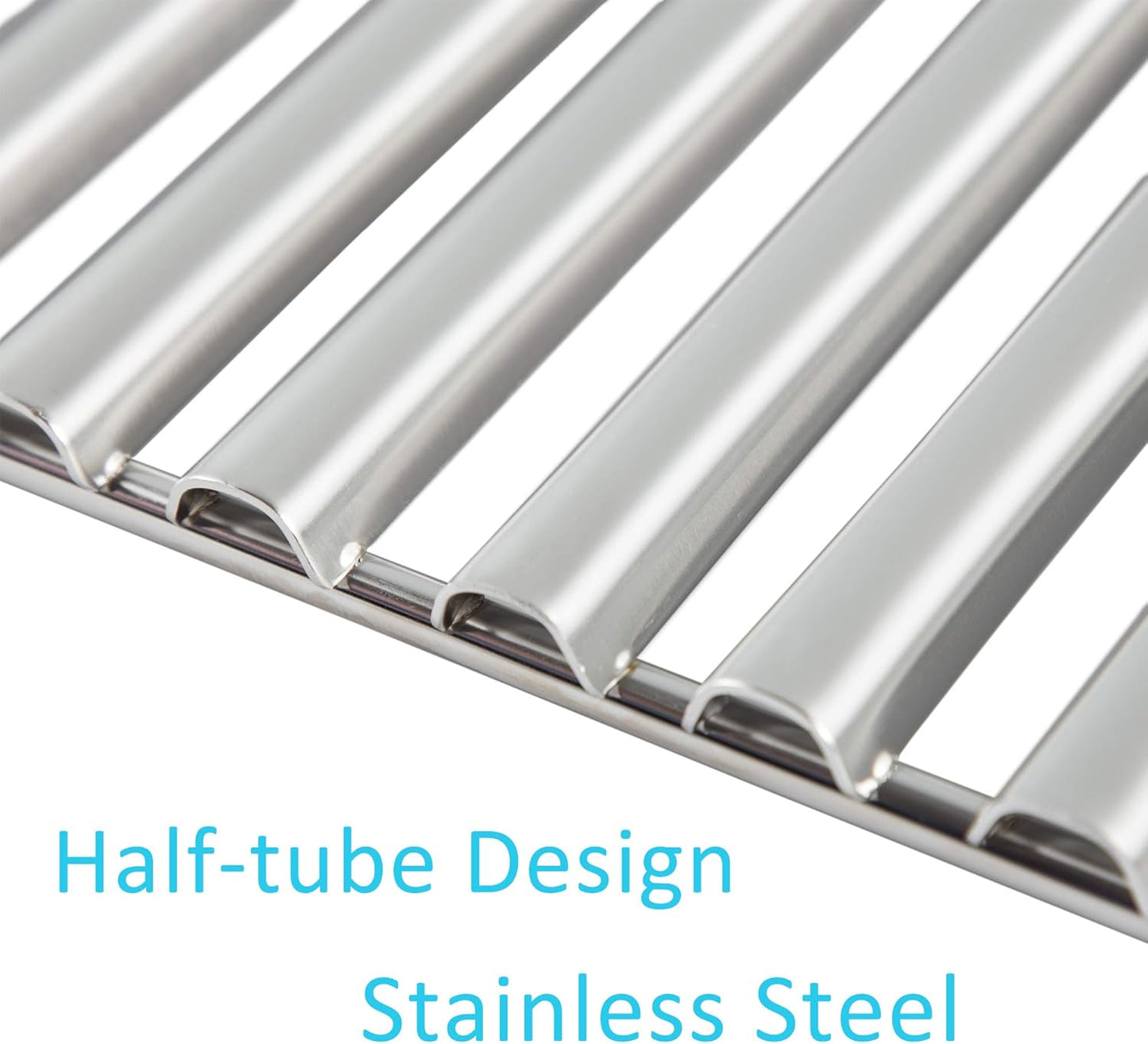 3-Pack Stainless Steel Half-Tube Design 18 5/8" x 10 7/24" Each Cooking Grid Replacement for Select Gas Grill Models by Kenmore, Master Forge, Members Mark and Others