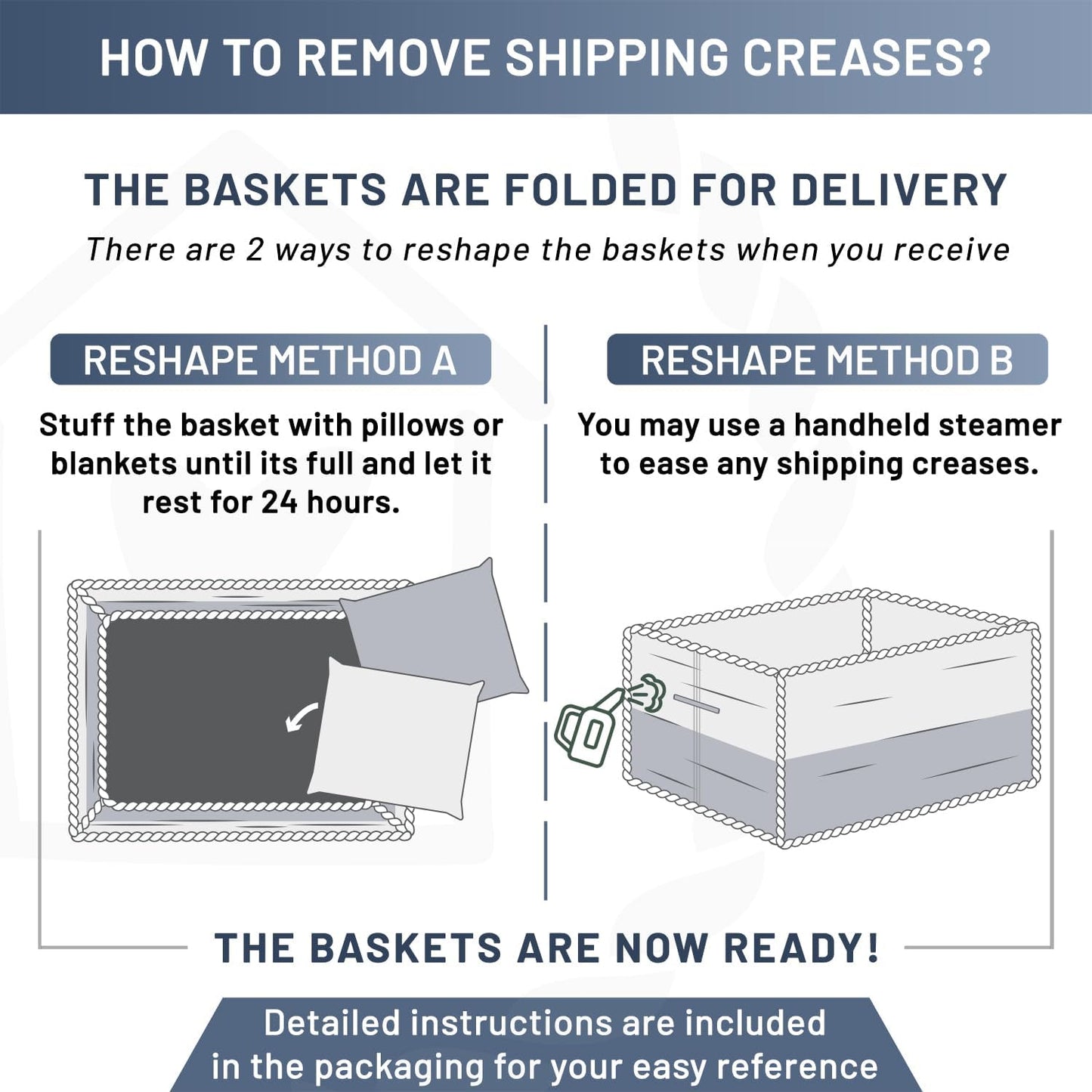 NaturalCozy Storage Baskets 16.8”x13”x7.6” Cotton Rope Woven Baskets for Organizing 3-Pack | Toy Storage Bins | Basket for Shelves, Laundry, Blanket, Clothes, Closet, Kitchen, Bathroom, Gifts