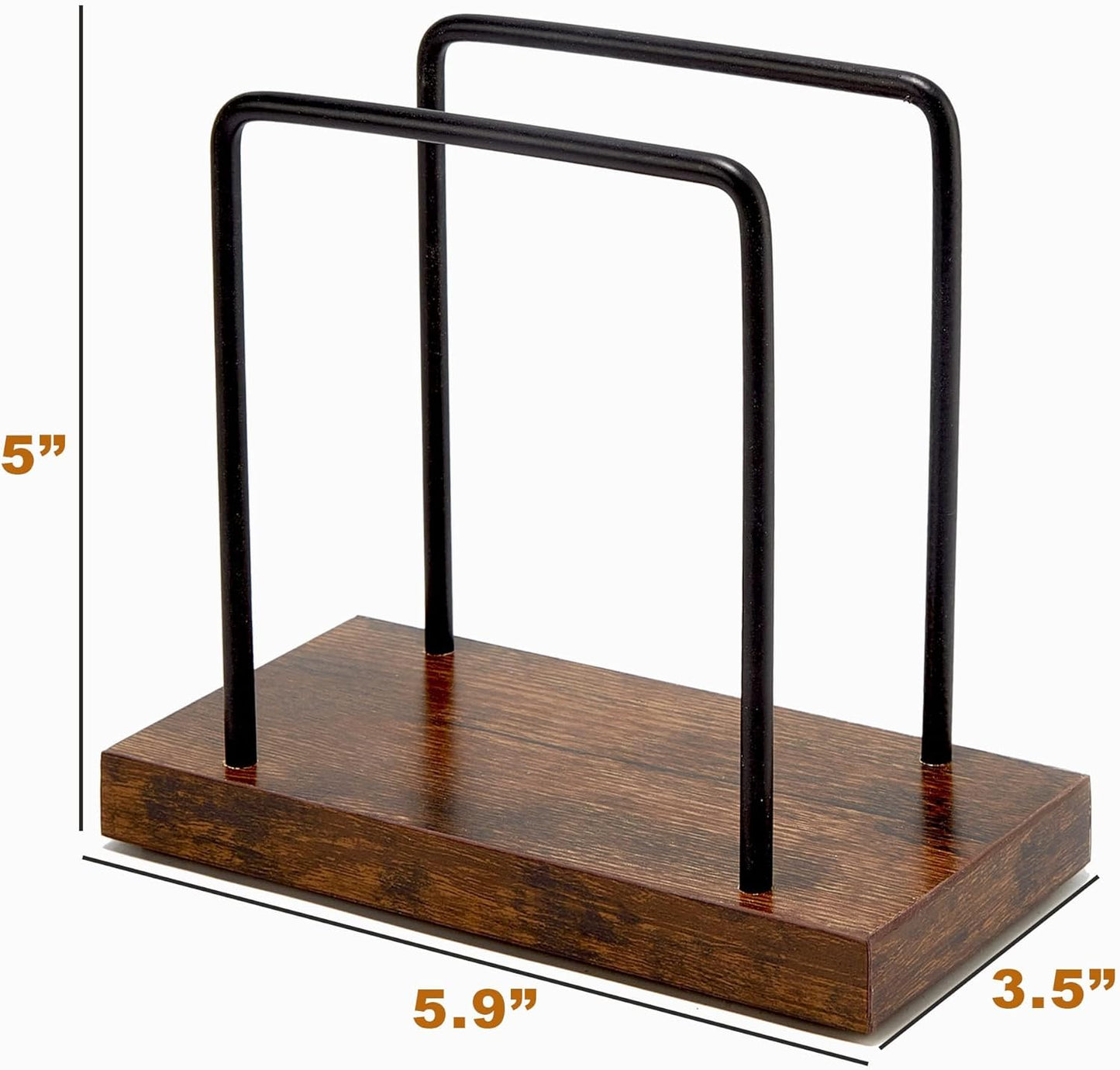 Wood Napkins Holder with Metal Wire, Standing Napkin Holder for Table, Kitchen & Dining Room Décor