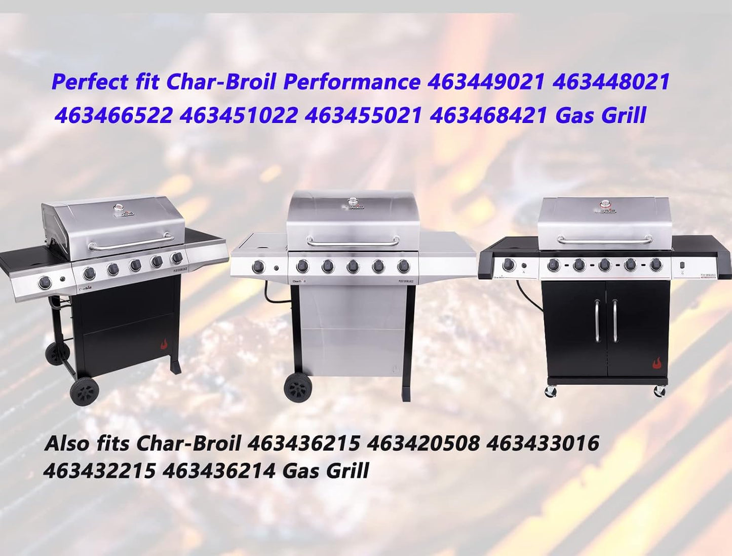 for Charbroil 463448021 Parts Grill Grate for Charbroil Performance 5 Burner Gas Grill Replacement Part Cast Iron Cooking Grate for Charbroil 463449021 463466522 463455021 463451022 5-Burner Gas Grill