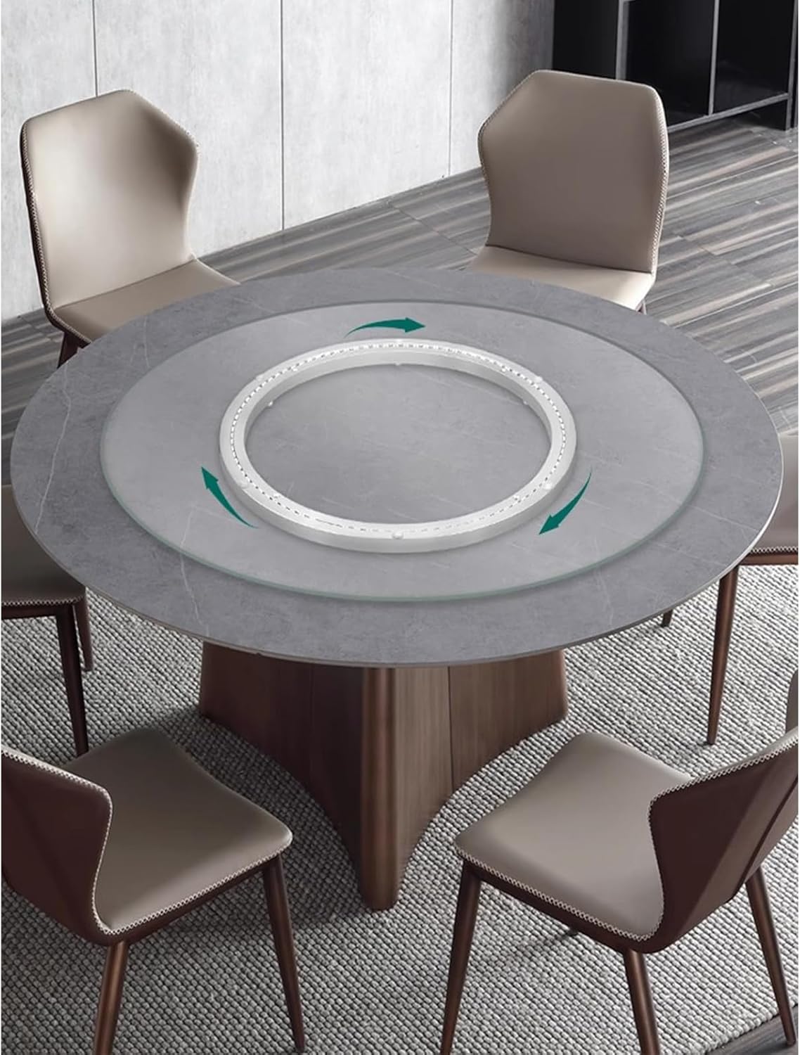 Lazy Susan Bearing Rotating Turntable Bearings Swivel Plate Hardware Aluminum Metal for Dining-Table and Workbench (10 Inchs) … …