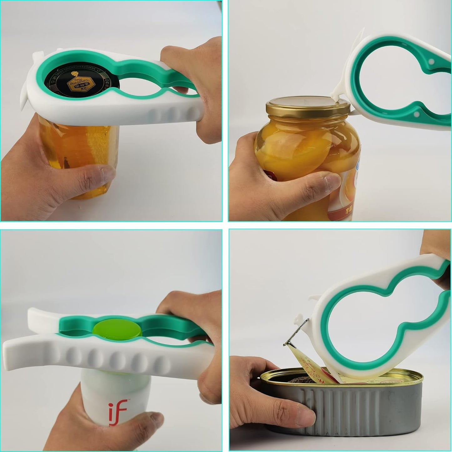 Latest Jar Opener and 5 in 1 Bottle Opener with Rubber Jar gripper Pad Ideal for Seniors with arthritis Weak Hands and Low Strength