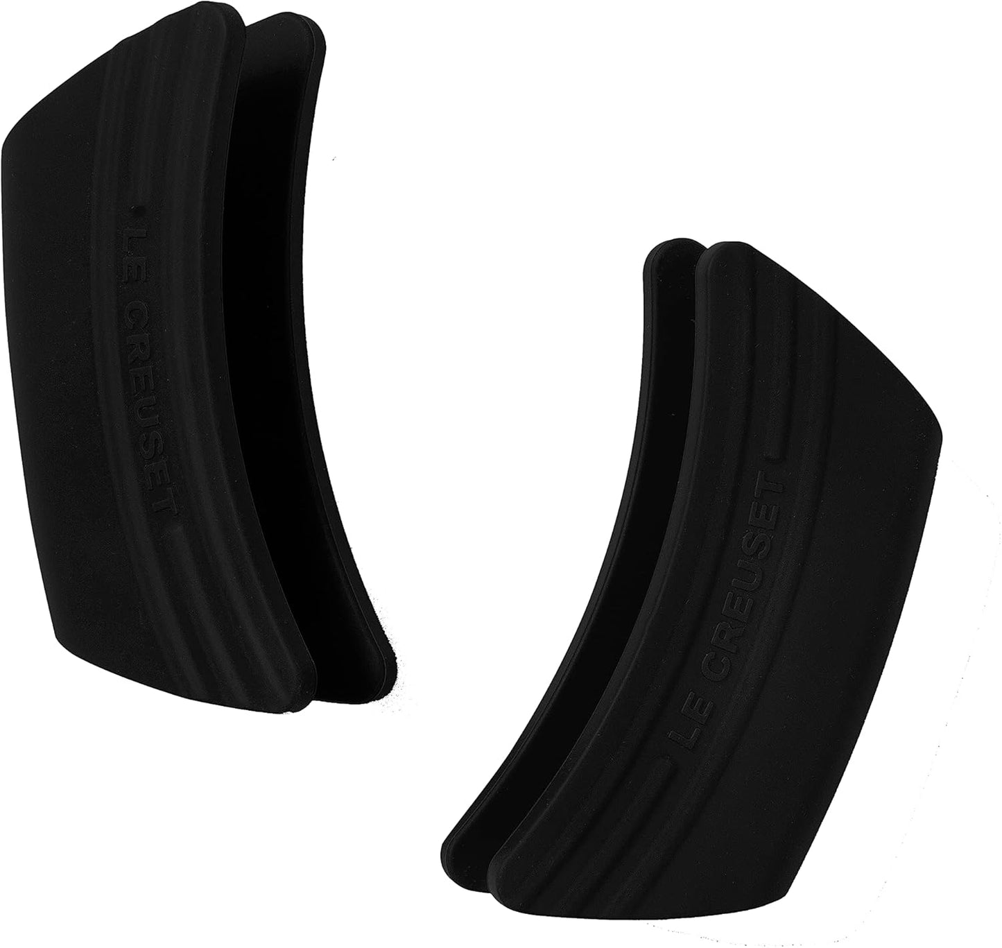 Le Creuset Silicone Set of 2 Handle Grips, 5" x 2 1/2" each, Black
