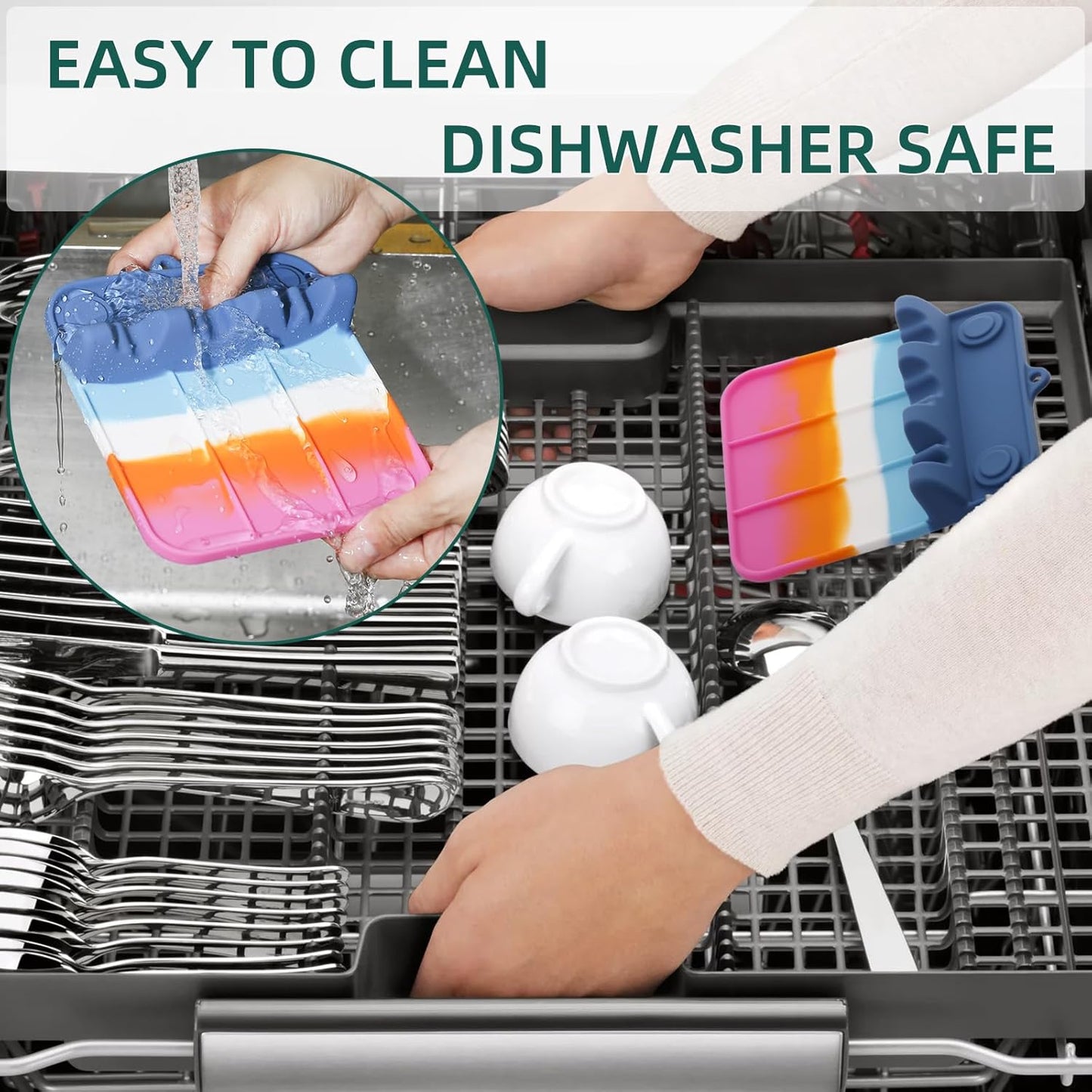 Spoon Rest, Silicone Spoon Holder for Stove Top with Drip Pad Suitable for Multiple Kitchen Gadgets, 3-Groove Upgraded Utensil Rest for Kitchen Counter, Heat-Resistant Dishwasher Safe, Macaron Color