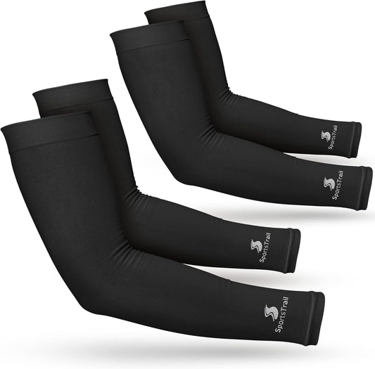 SportsTrail Cooling Arm Sleeves for Men & Women – Breathable, UV Sun Protection, Sports Arm Sleeves for Women, Men & Youth