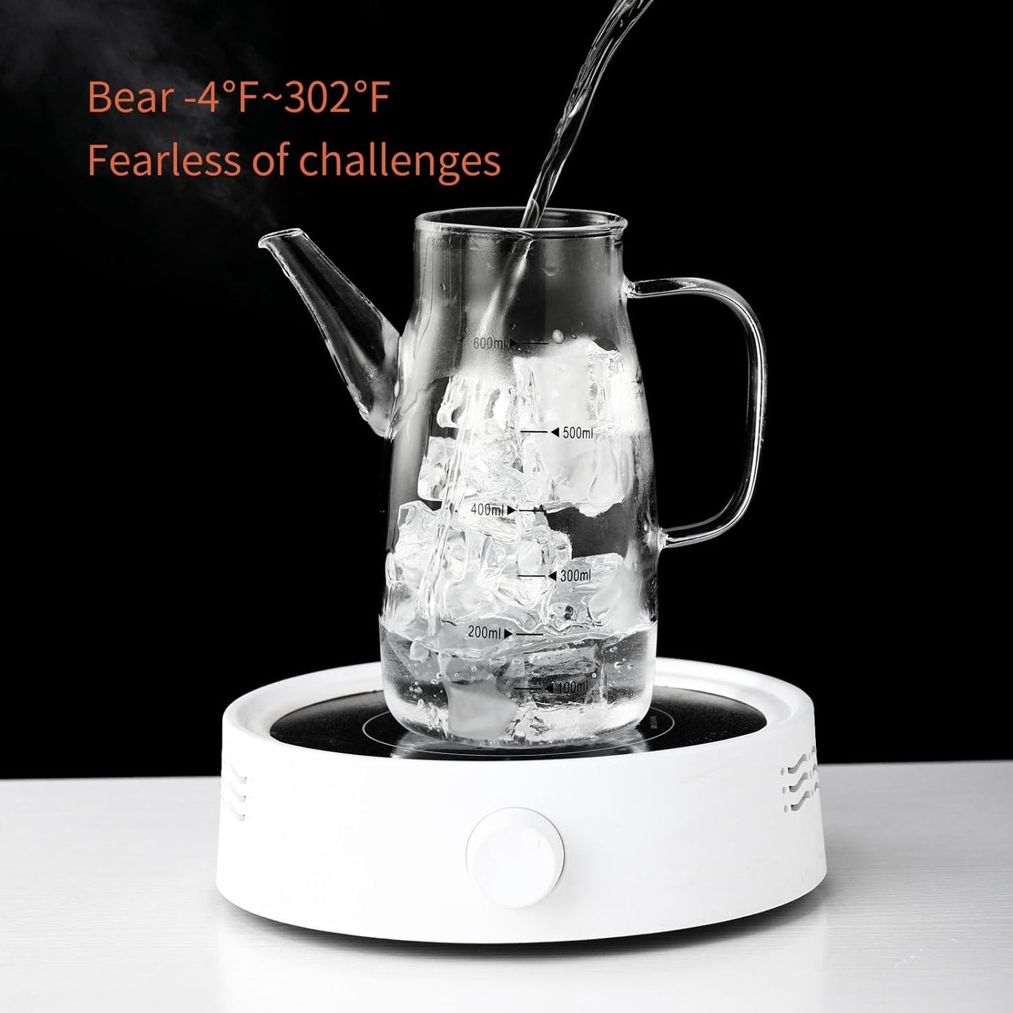 Large Glass Oil Dispenser Bottle for Kitchen Cooking Recipiente Para Aceite De Cocina Olive Oil Vinegar Dispenser Cruet Stainless Steel Lid No Drip Liquid Container (Clear, 34oz /1000ml)