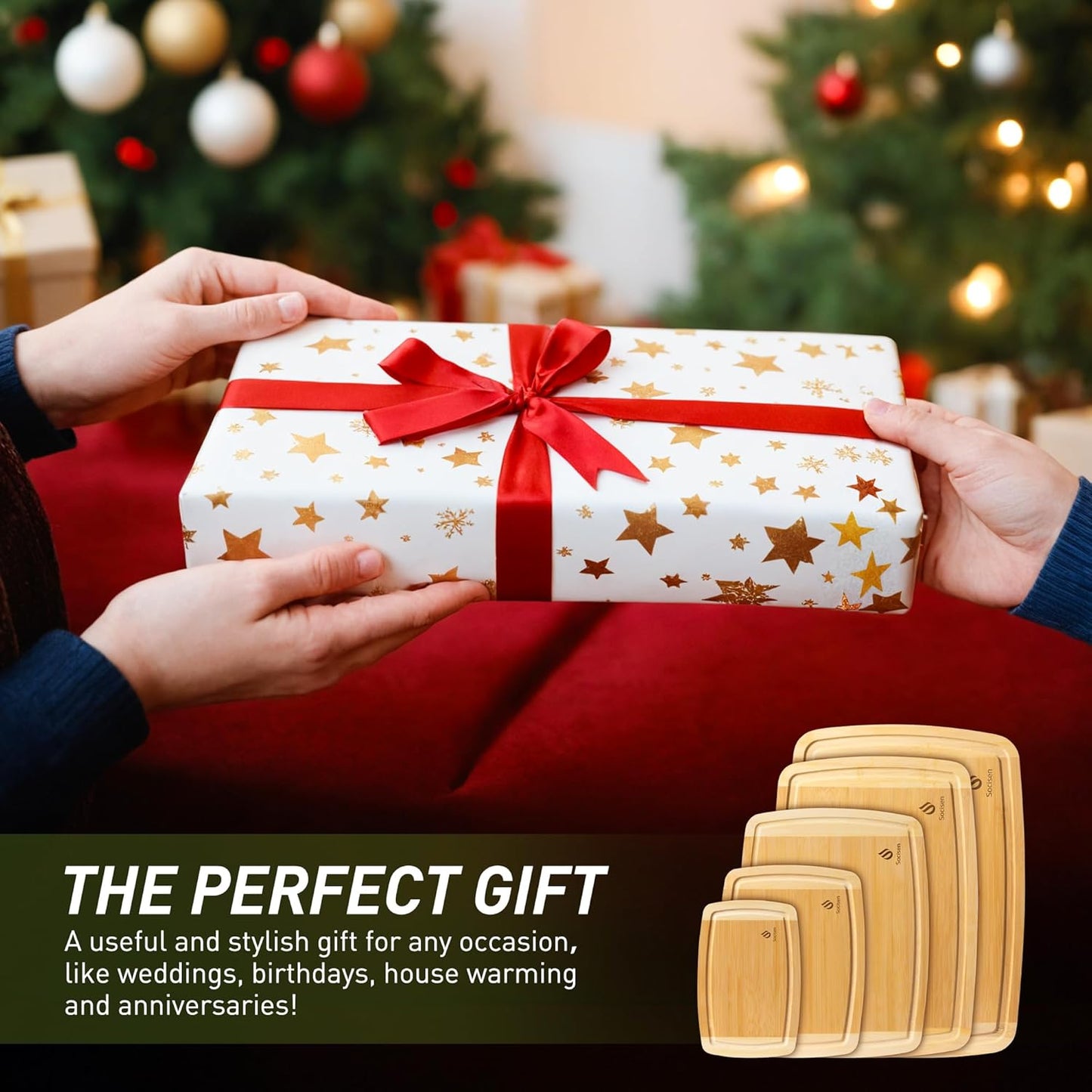 Bamboo Cutting Board Set Non Slip Feet Over Sink Eating Grilling Biard Cutboard Biard Chtting Woodcutting Cuttingboards Voard Oard Bord Dishwasher Safe 12x18 11x14 Baords Baord Veg Utting Ultimate