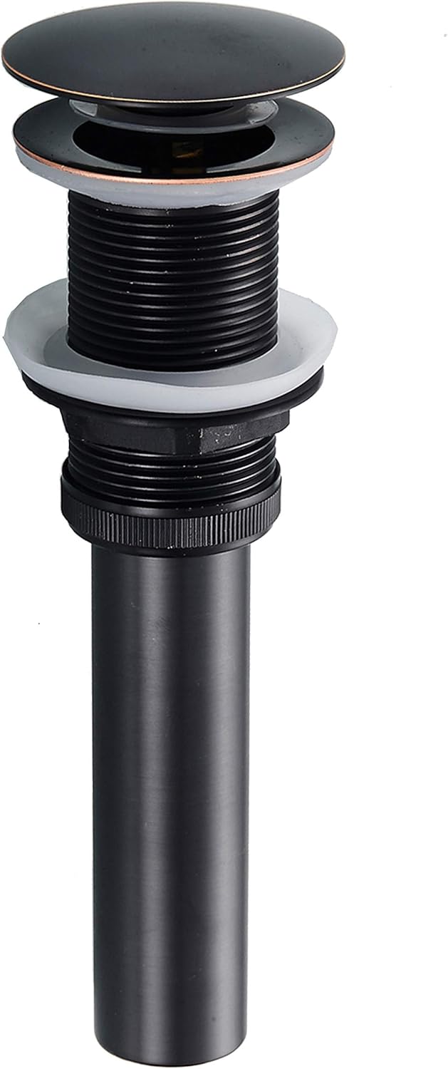 Bathroom Antique Oil Rubbed Bronze Pop up Drain Sink Drain Stopper Large Pop Without Overflow