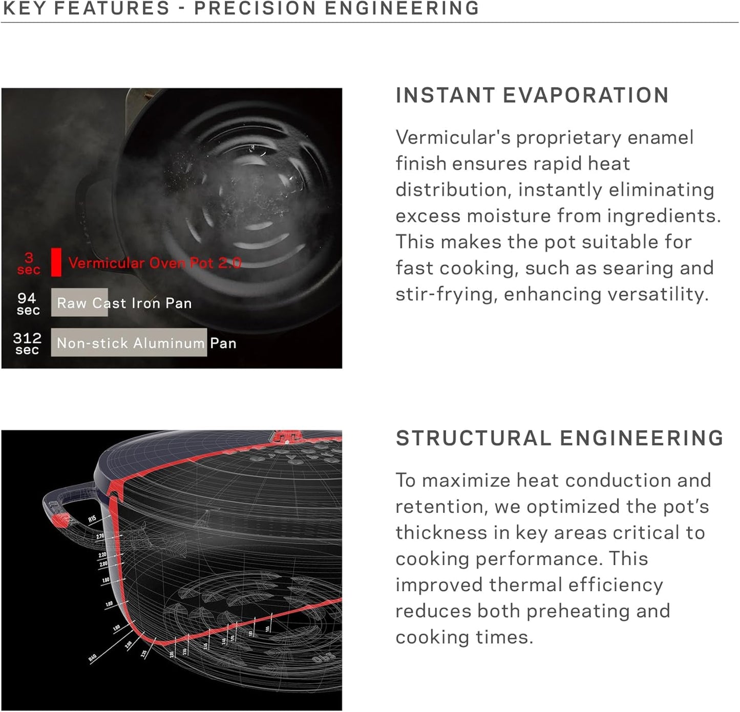 Vermicular Oven Pot 2.0 | Lightweight Enameled Cast Iron Pot | 18cm (2 Qt) | Non-Toxic | Induction-compatible | Dutch Oven | Made in Japan | Deep Ocean Blue