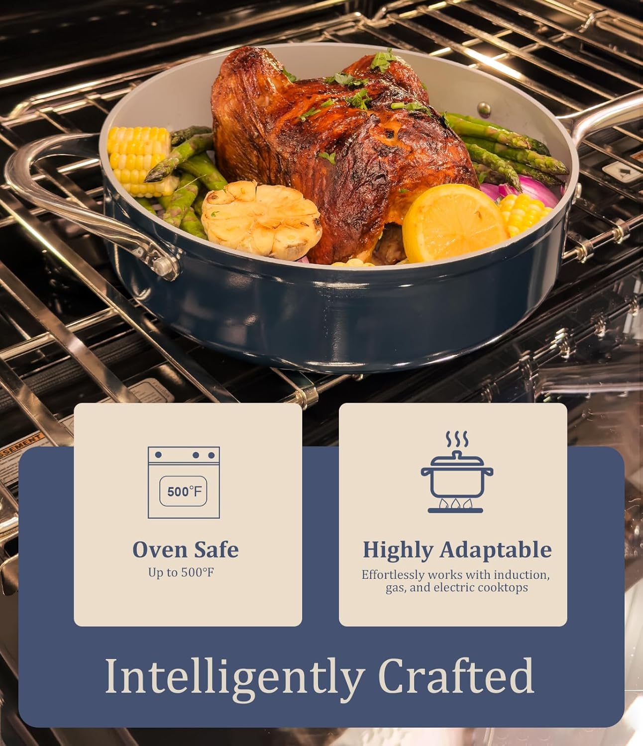 Nonstick Ceramic Frying Pan 10" Non Toxic Cooking Skillet for Eggs Pancakes & Stir Fry Even Heat Distribution PTFE/PFOA/PFAS Free Oven Safe Up to 500°F All Cooktops Compatible -Avocado Green