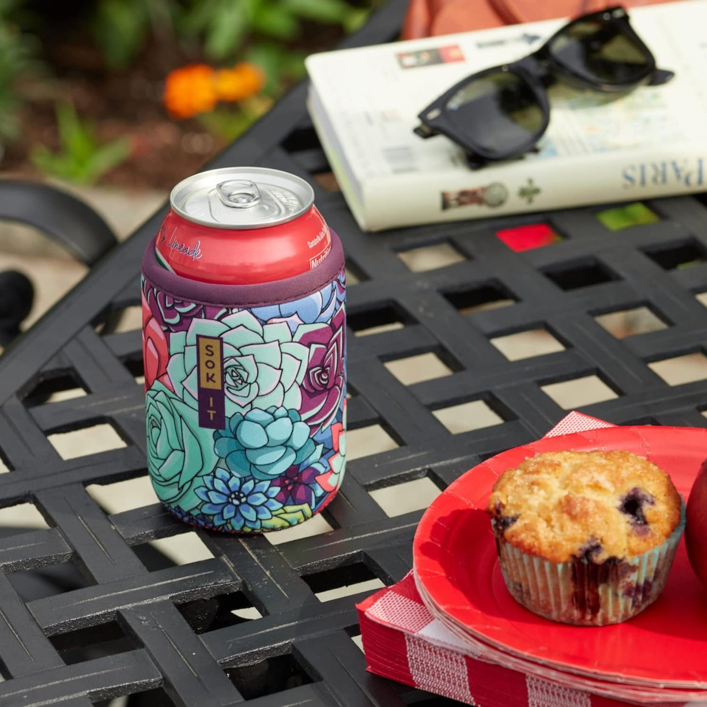 Sok It CanSok Sleeve for Beer & Soda Insulated Neoprene Cover (Butterfly Galaxy, 16oz Can Sleeve)