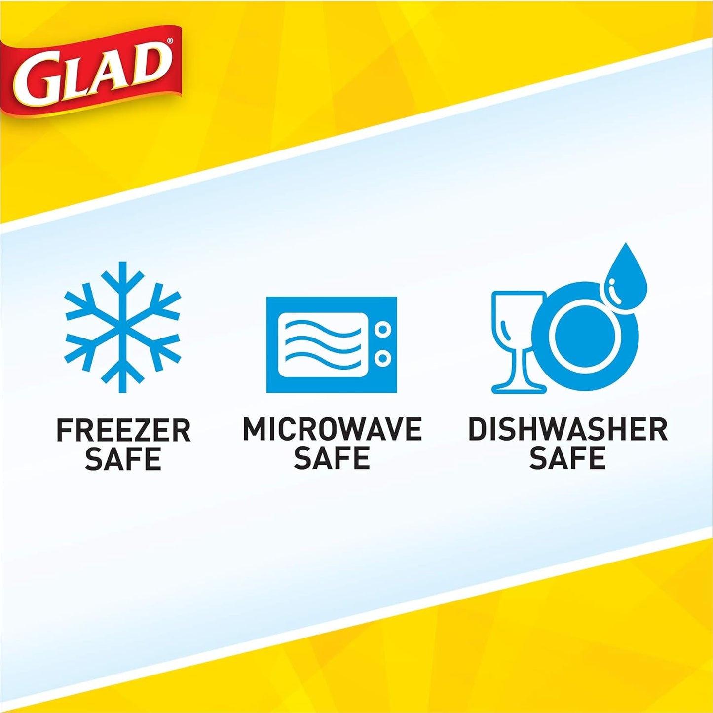 Gladware Lockware To Go Food Storage Containers | Glad Medium Size Round Food Storage That Holds up to 32 Ounces of Food, Solids, or Liquids | 32 oz Containers, 4 Count Set