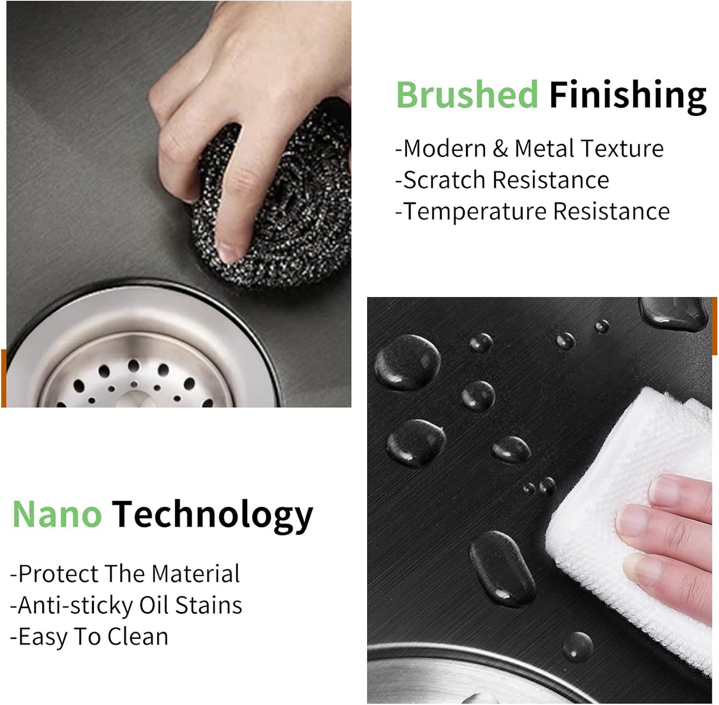 Black 27x18 Inch Kitchen And Bar Sink-Stainless Steel Drop In Kitchen Sink Modern Single Bowl Topmount Bar Sink Come With Silicon Mat,Drain Strainer Set Compatibility With Various Kitchen&Bar Style