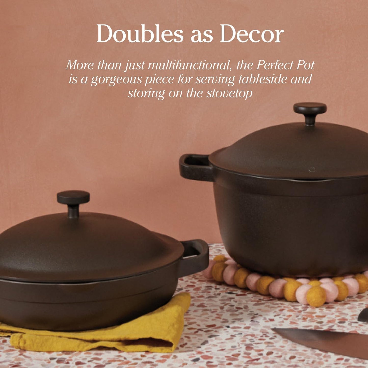 Our Place Perfect Pot - Mini 2.5Qt Nonstick Ceramic Sauce Pan with Lid | Versatile Cookware for Stovetop and Oven | Steam, Bake, Braise, Roast | PTFE & PFOA-Free | Toxin-Free, Easy to Clean | Lavender