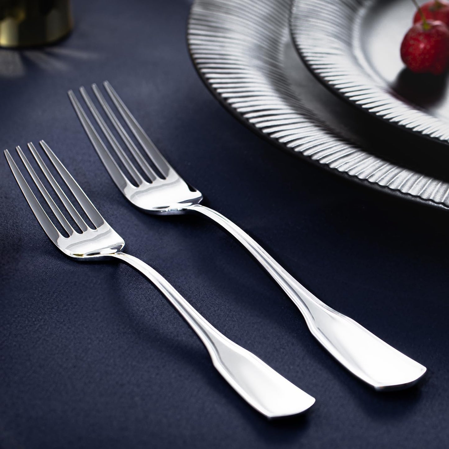 KINGSTONE 60-Piece Silverware Set, 18/10 Stainless Steel Flatware Set for 12, Tableware Cutlery Set, Utensil Sets for Home Restaurant, Mirror Finish, Dishwasher Safe