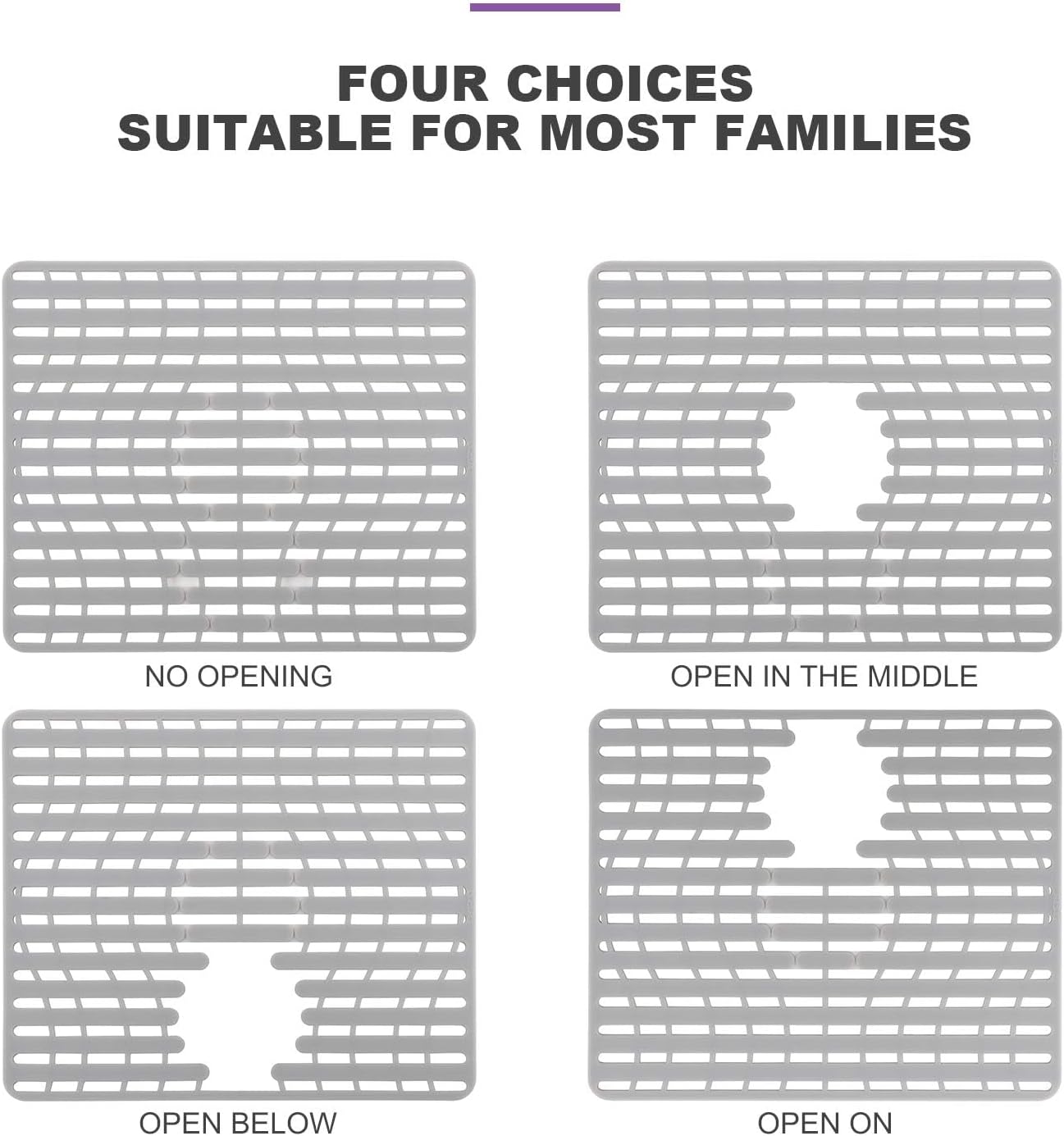 NICE DAY Sink Mat, Sink Protectors for Kitchen Sink By Better Housewares Wok Stand Strong Adsorption And Skid Resistance PVC Free Silicone Sink mat (2 Packs Sink Mats 16"x12.9" Large)