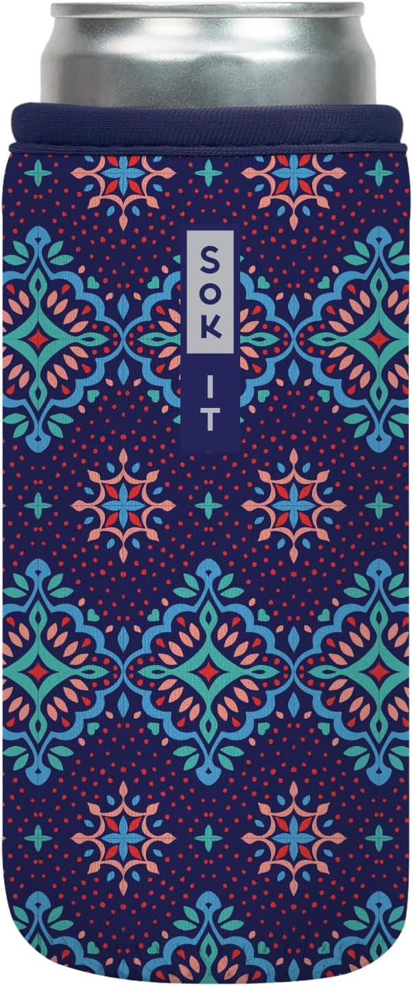 Sok It CanSok Sleeve for Beer & Soda Insulated Neoprene Cover (Diamond Back, 12oz Slim Can Sleeve)