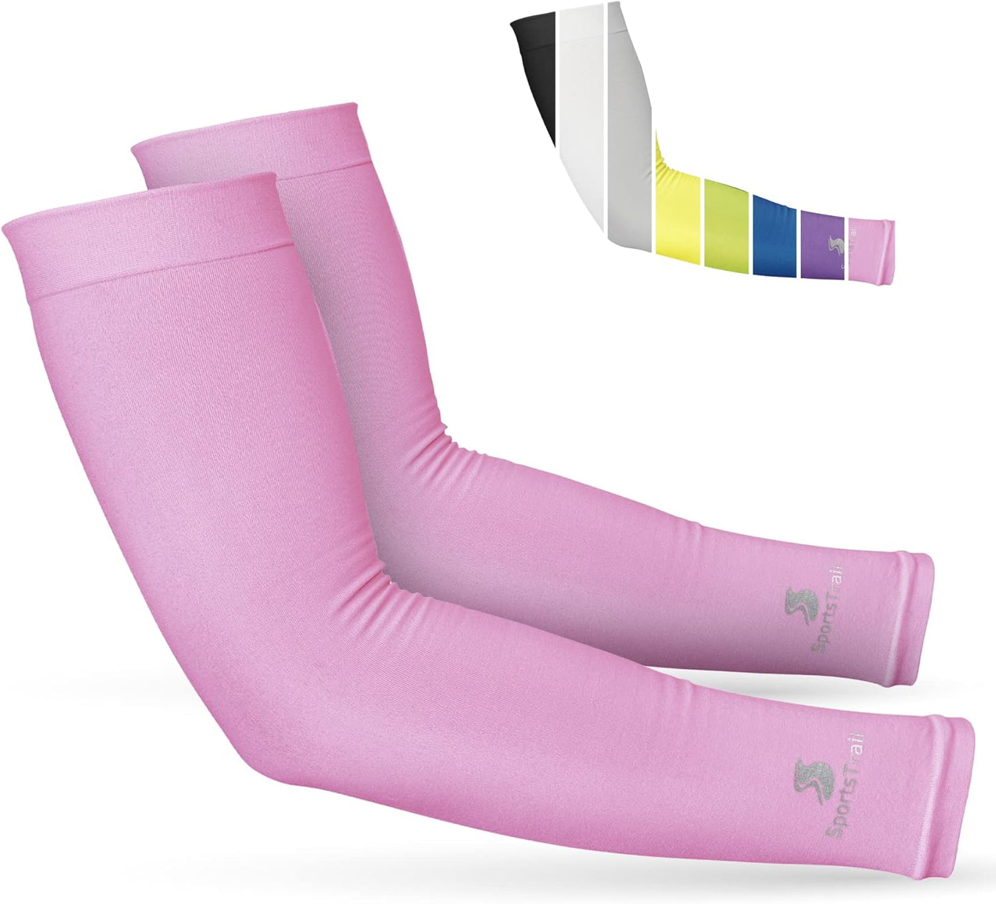 SportsTrail Cooling Arm Sleeves for Men & Women – Breathable, UV Sun Protection, Sports Arm Sleeves for Women, Men & Youth