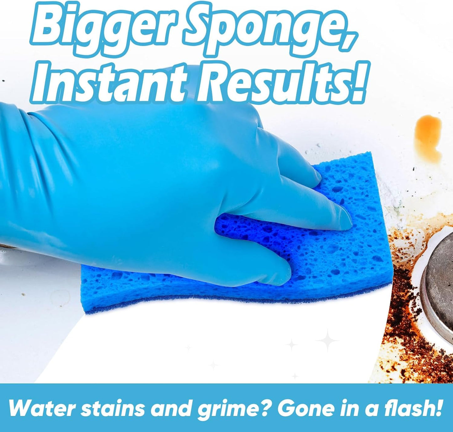 AIDEA XL Scrub Sponges Non-Scratch 24Count, Extra Large Sponges Kitchen, Sponge for Dishes, Cleans Fast Without Scratching Safe for Non-Stick Cookware, Cleaning Power for Kitchen, House