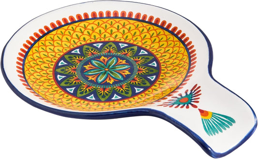 Bico Havana Spoon Rest for Stove Top, Ceramic Spoon Holder for Kitchen Counter, Easy to Clean Coffee Spoon Rest Dishwasher Safe, Kitchen Cooking Utensil Rest for Ladles Spatula