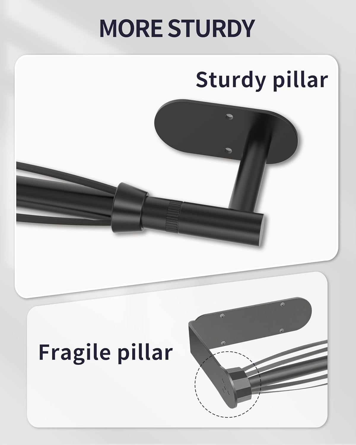 Paper Towel Holder Under Cabinet, Self Adhesive or Wall Mount for Kitchen Bathroom, Stainless Steel Paper Towel Holders with Damping Effect, Single Hand Operable (Matte Black)