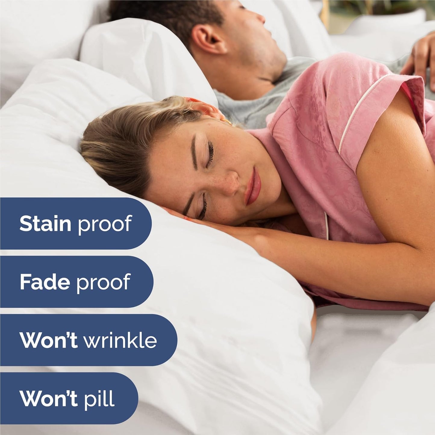 King Size 4 Piece Sheet Set - Comfy Breathable & Cooling Bed Sheets Set - Hotel Luxury Bedding for Women, Men, Kids, Teens, Boys & Girls - Deep Pockets, Soft, Wrinkle Free - Oeko-Tex - Antique White